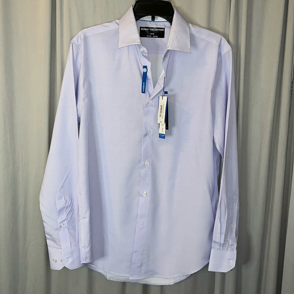 Report Collection Dress Shirt | Men's 15.5  34/35 Purple - IRREGULAR